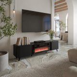 Cama Volare RTV-skab 200 x 39 x 49 mat sort + pejs #2