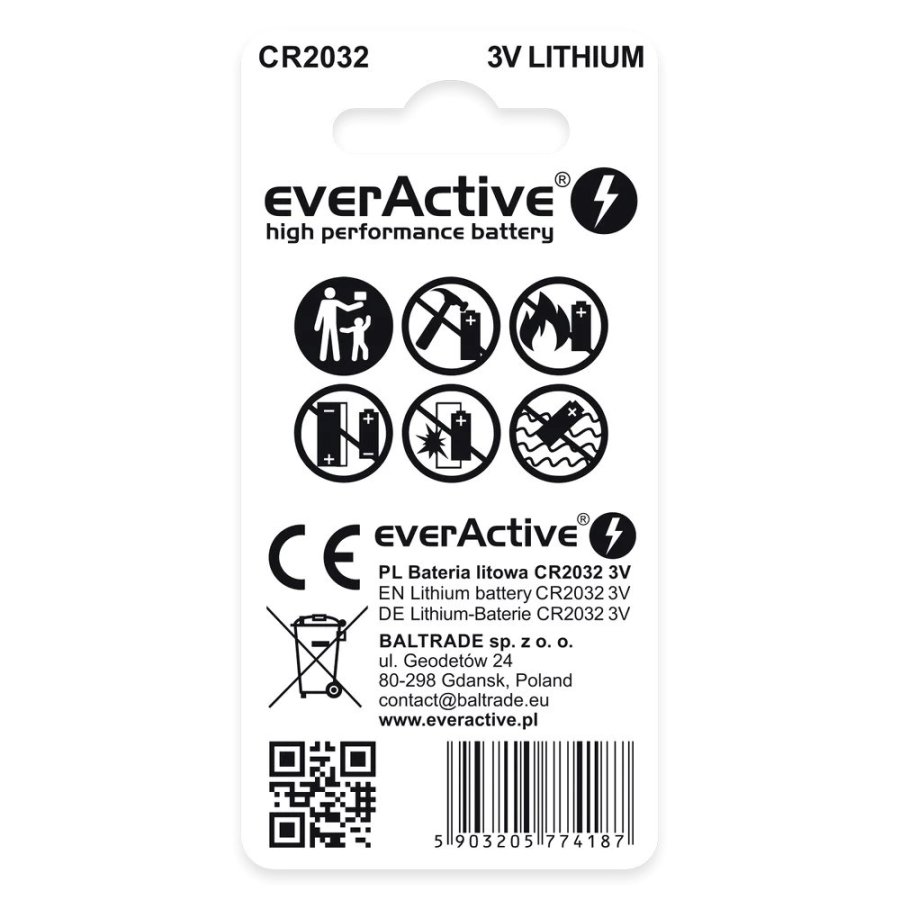 everActive CR2032 mini litiumbatteri - blisterpakning 2 stk. #3