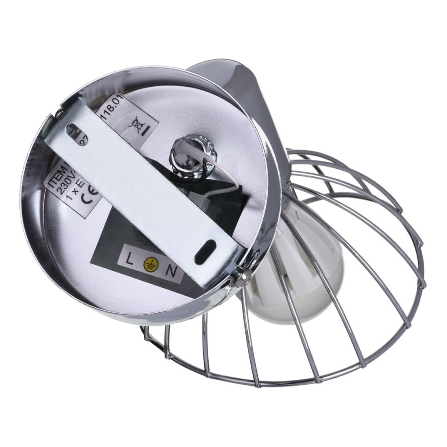 Activejet GIZEL enkelt loft vglampe krom E14 spotlight til stuen #5