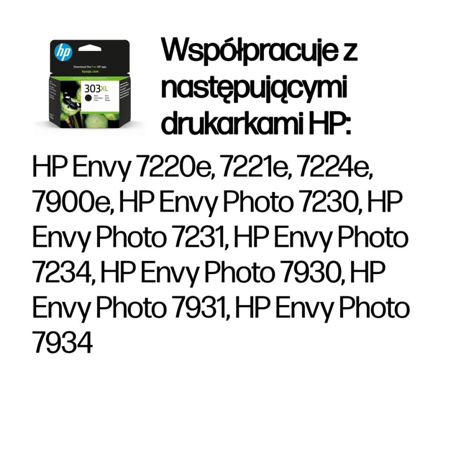 HP Original 303XL-bl�kpatron med h�j kapacitet, sort #80
