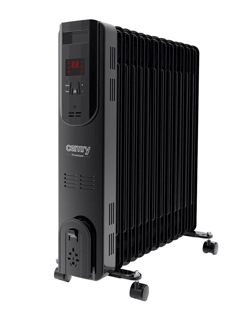 Elektrisk olievarmer med fjernbetjening CAMRY CR 7814 13 finner, 2500 W sort #1