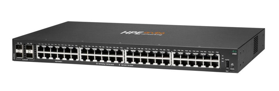 HPE Aruba Networking CX 6100 48G 4SFP+ Switch Administreret L3 Gigabit Ethernet (10/100/1000) Strm over Ethernet (PoE) 1U Sort #3