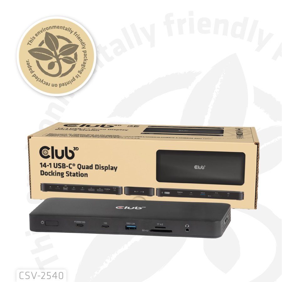 CLUB3D 14-1 USB-C Quad Display Docking Station USB4 #9