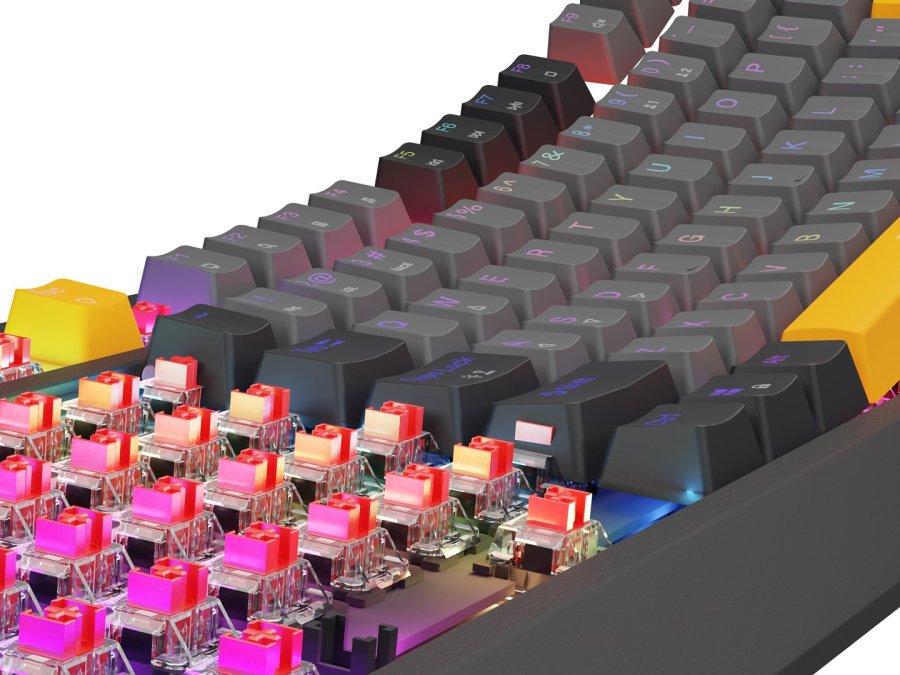 GENESIS Thor 230 TKL tastatur Spil USB + RF Wireless + Bluetooth QWERTY Sort, Gr, Orange #17