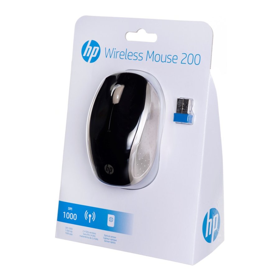 HP 200 mus RF trdlst Optisk 1000 dpi Ambidextrous #6