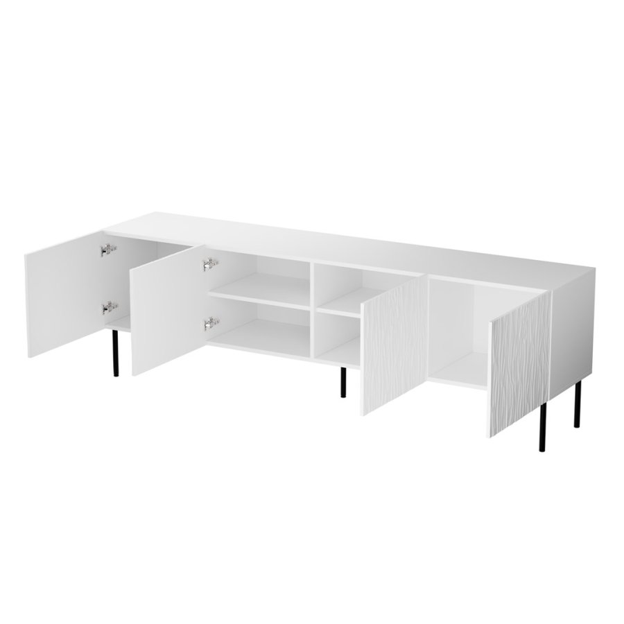 RTV JUNGLE kabinet 190x40,5x59,5 hvid mat + sorte ben #4