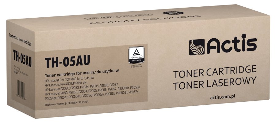 Actis TH-05AU Universaltoner til HP-printere, erstatning for HP 05A CE505A, CF280A; Standard; 2800 sider; sort #1
