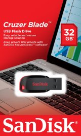 SanDisk Cruzer Blade USB-ngle 32 GB USB Type-A 2.0 Sort, Rd #3