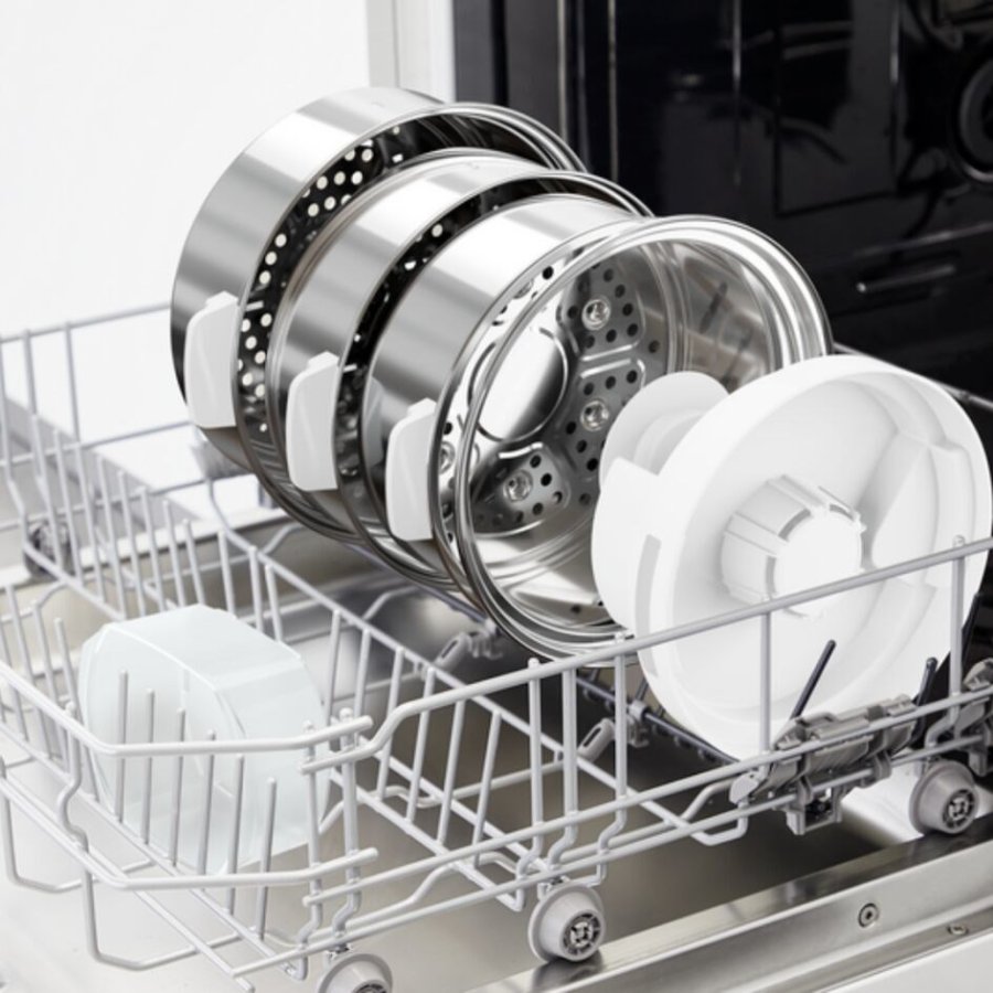 Tefal Convenient Series Deluxe VC502D dampkoger 3 kurv(e) Bordplade 900 W Rustfrit stl, Hvid #3