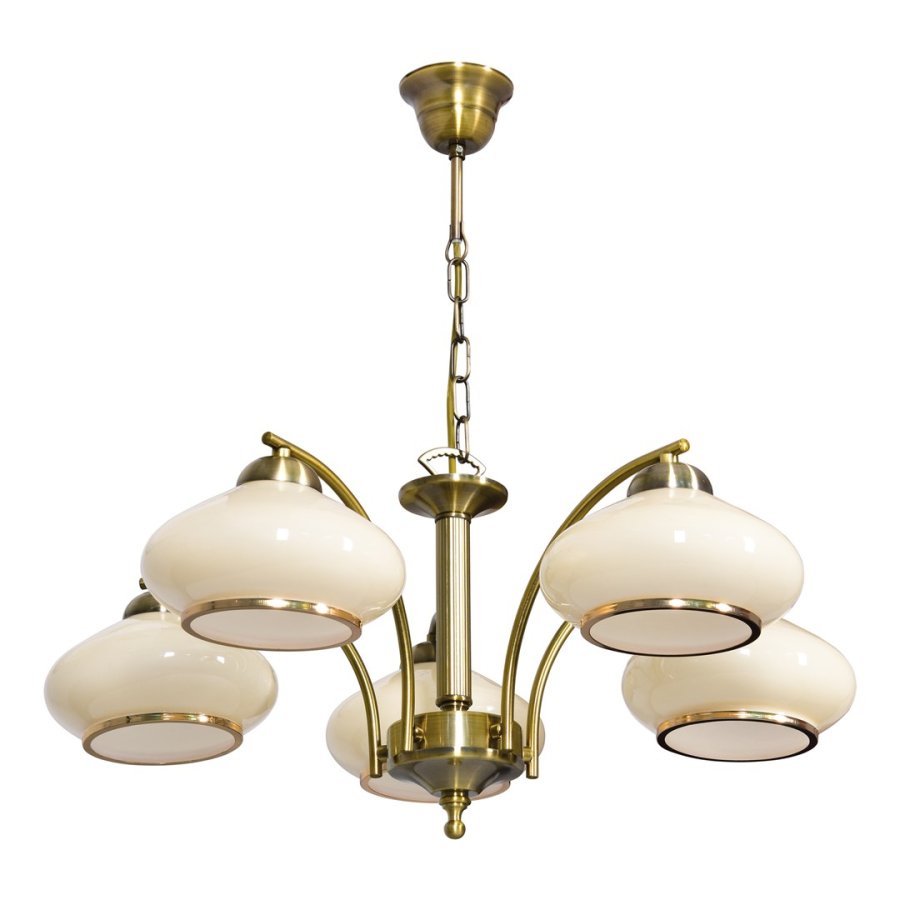 Activejet Klassisk loft lysekrone vedhng lampe RITA Patina 5xE27 til stuen #1