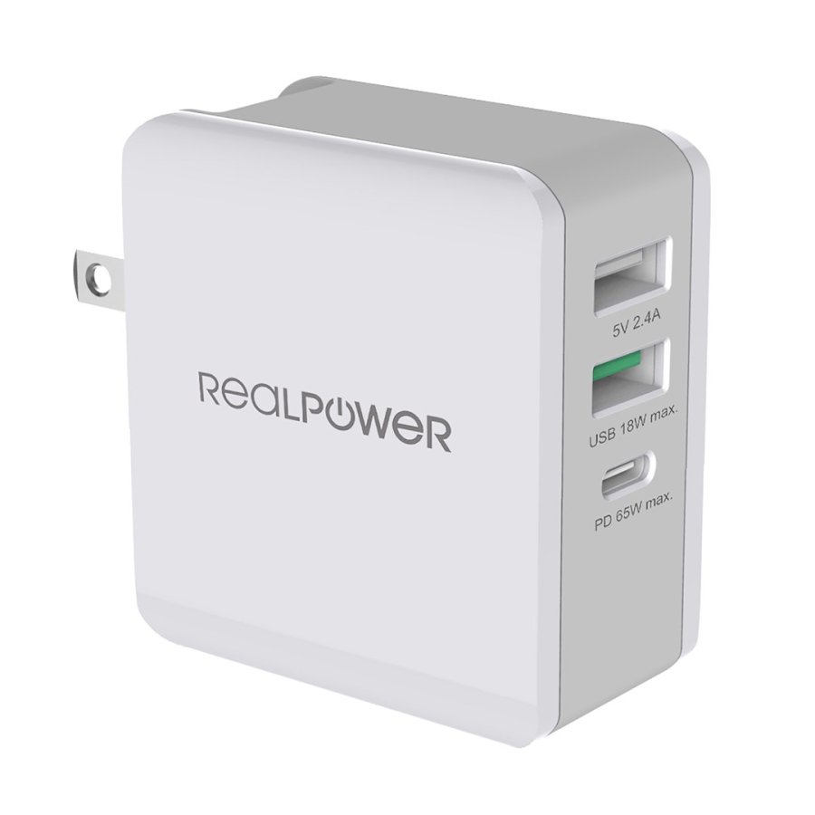 RealPower DeskCharge-65 Travel Universel Gr� Vekselstr�m Indend�rs #6