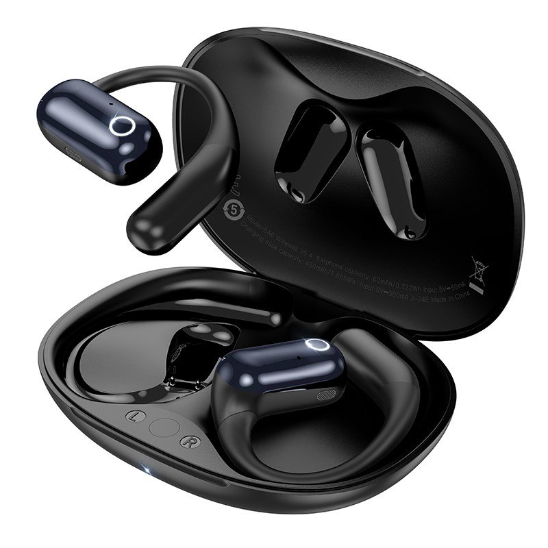 Hoco EA6 Trdlst headset med bne rer Forbindelse/musik Bluetooth Sort #1