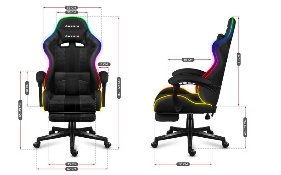 HUZARO FORCE 4.7 RGB MESH GAMING STOL #13