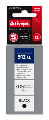 Activejet AH-912BRX blk til HP-printere, Erstatning HP 912XL 3YL84AE; Premium; 1100 sider; sort #1