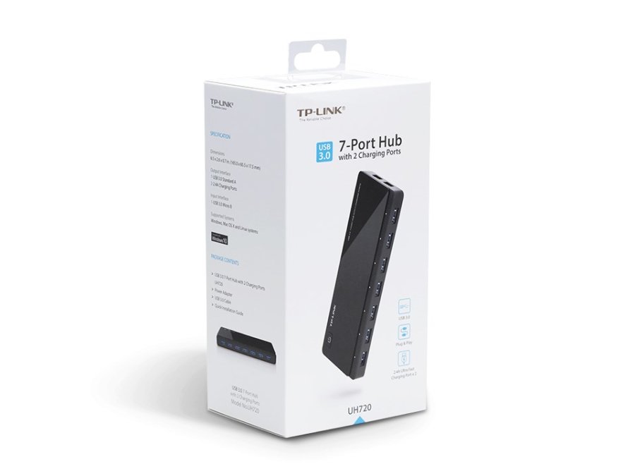 TP-Link UH720 interface hub USB 3.2 Gen 1 (3.1 Gen 1) Micro-B 5000 Mbit/s Sort #4