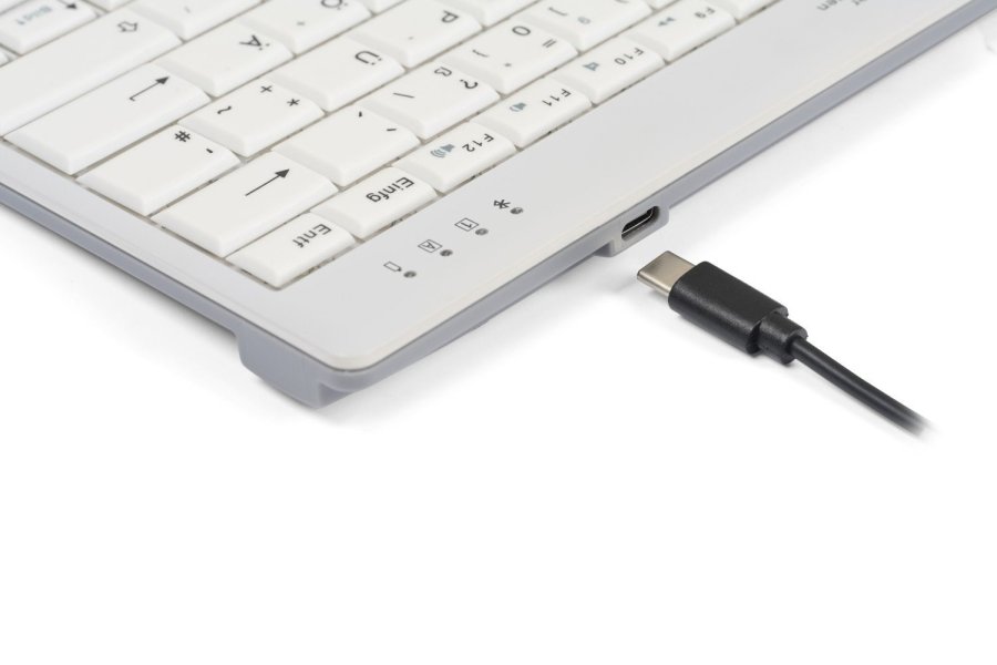 BakkerElkhuizen UltraBoard 950 V2 tastatur Hjem USB + Bluetooth QWERTY UK engelsk M�rkegr�, Lys gr� #6