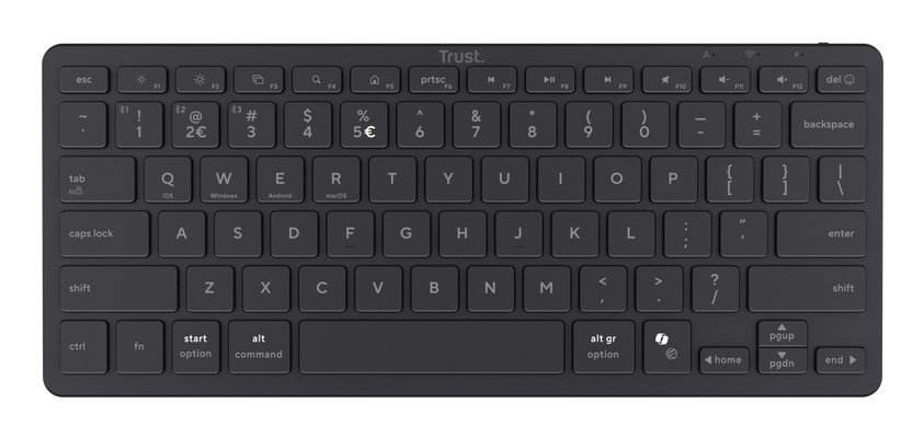 Trust Nado II tastatur Hjemme/kontor USB + Bluetooth QWERTY US engelsk Sort #2