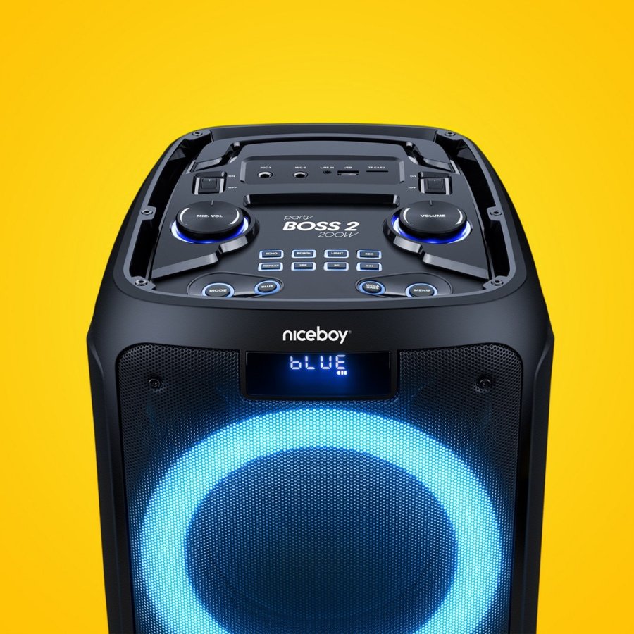 Niceboy PARTY Boss 2 (200W) B�rbar mono h�jttaler Sort #5