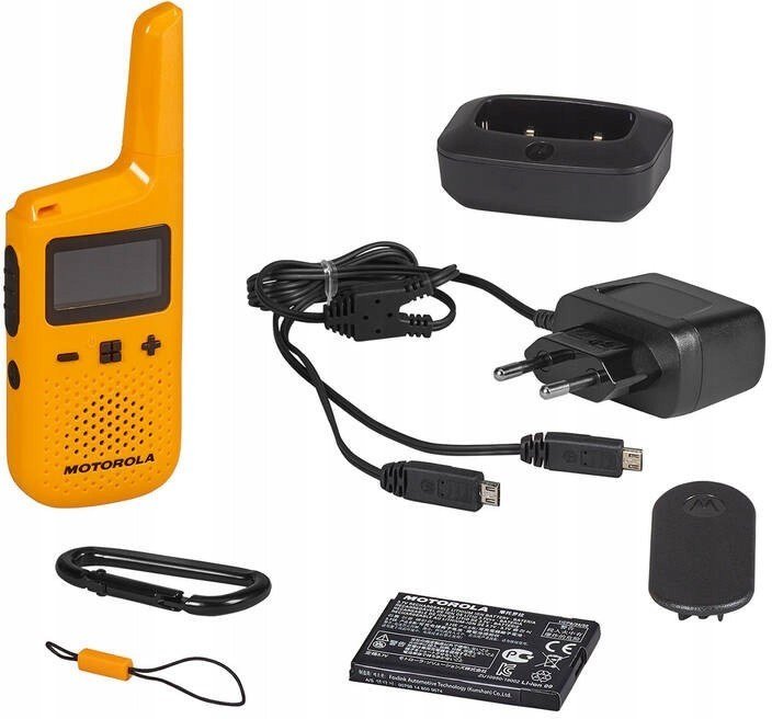 Motorola T72 walkie talkie 16 kanaler, gul #8