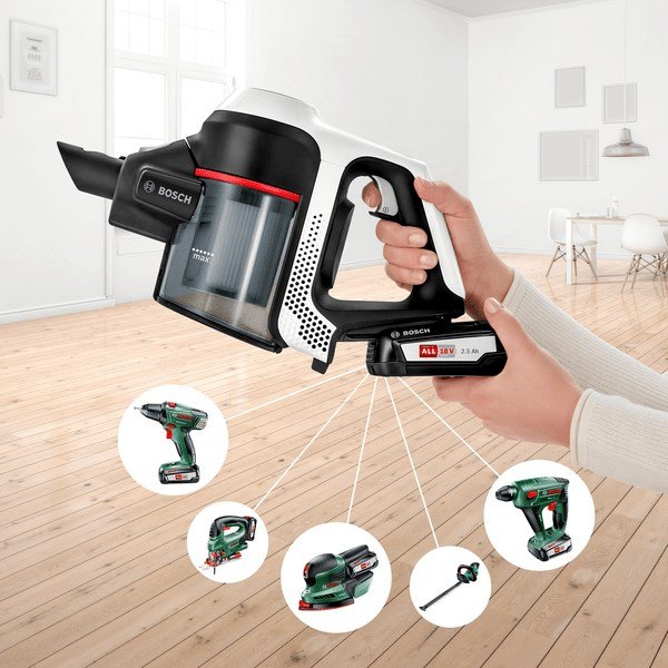 Bosch Serie 6 BCS61113 stav stvsuger & elektrisk kost 2-i-1 stangstvsuger Batteri Dry Posels Hvid #16