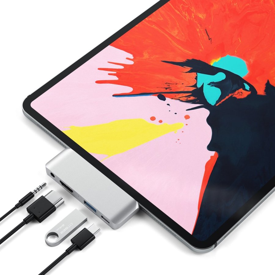 Satechi Aluminum USB-C Hub for iPad Pro Silver #3