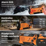 Extralink RADIO AWARYJNE SOLARNE Z KORBKA DYNAMO POWERBANK 4000MAH Z LATARKA SOS SR-4000 B�rbar Analog Sort, Orange #47