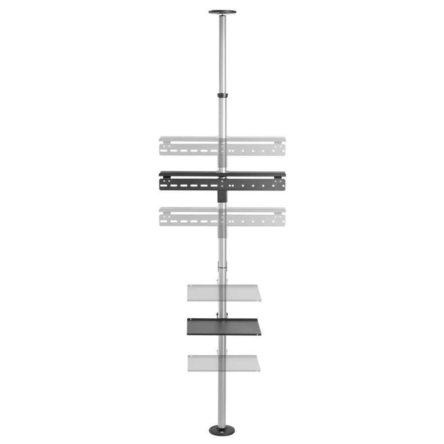 Teleskopisk tv-holder, lofts-/gulvstativ med hylde Maclean MC-791N 37
