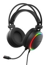 SUCHAWKI NAUSZNE GENESIS NEON 613 G2 RGB Z MIKROFONEM PODWIETLENIE CZARNE #5
