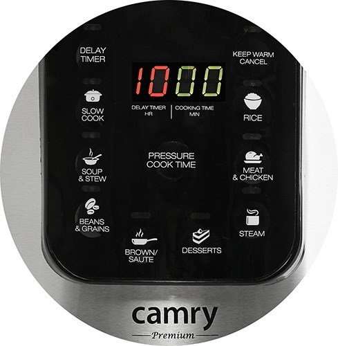 Camry CR 6409 multi komfur 6 L 1000 W Sort, Rustfrit stl #9