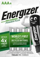 Energizer Accu Recharge Power Plus 700 mAh AAA HR3/4 genopladeligt batteri, 4 stk. #1