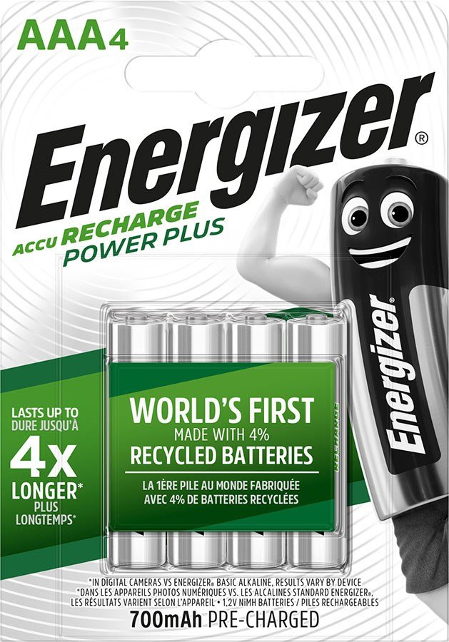Energizer Accu Recharge Power Plus 700 mAh AAA HR3/4 genopladeligt batteri, 4 stk. #1
