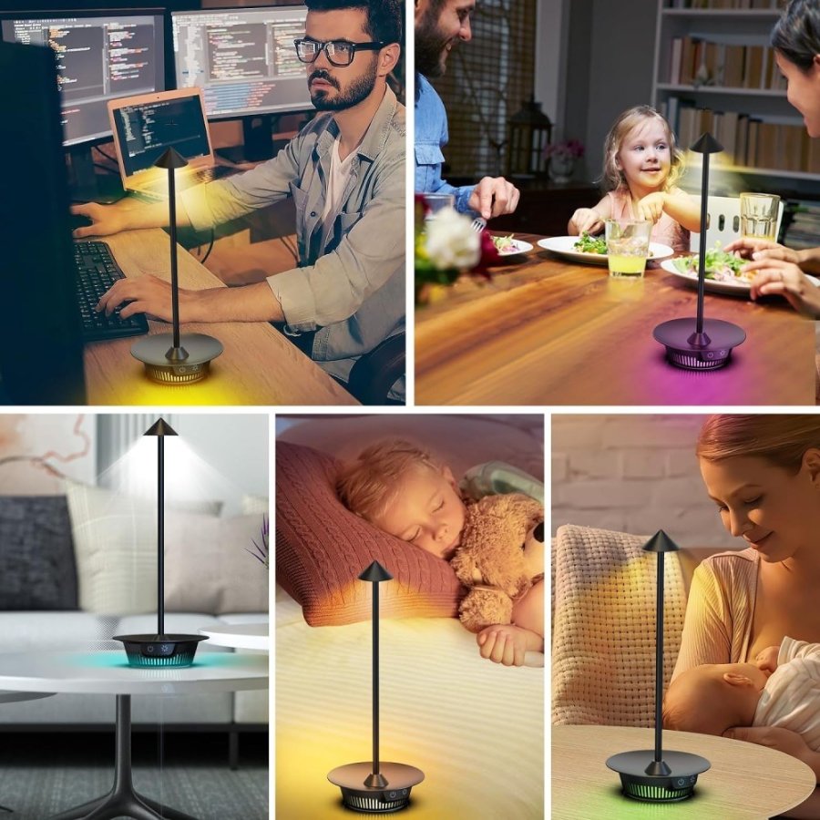Techly I-LAMP-TABLE3 bordlampe SMD LED-modul 1 W SMD LED D Sort #4