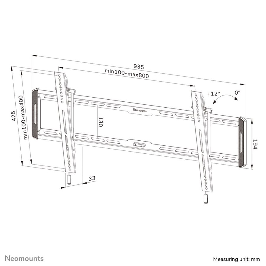 Neomounts WL35-550BL18 tv-beslag 2,18 m (86