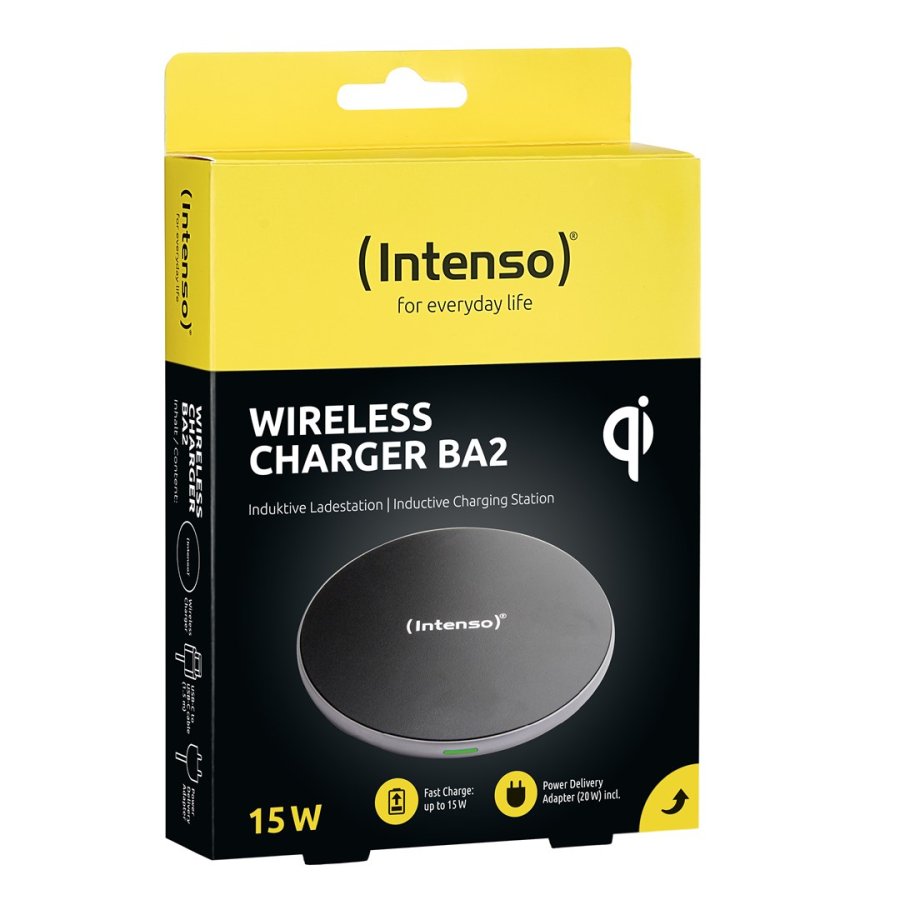 Intenso BA2 Smartphone Sort, Slv USB Trdls opladning Hurtig opladning Indendrs #3