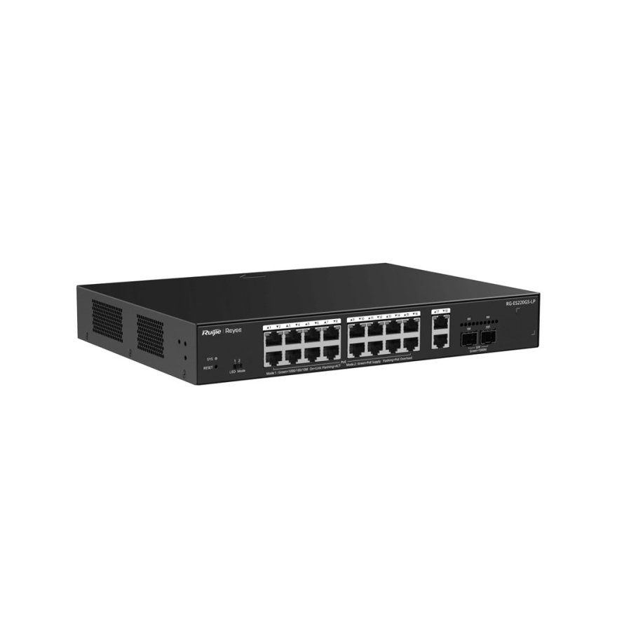 Ruijie Networks RG-ES220GS-LP netv�rksswitch Administreret L2 Gigabit Ethernet (10/100/1000) Str�m over Ethernet (PoE) Desktop Sort #5