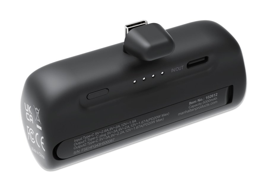 Manhattan 102612 powerbank Lithium-Ion (Li-Ion) 5000 mAh Sort #7