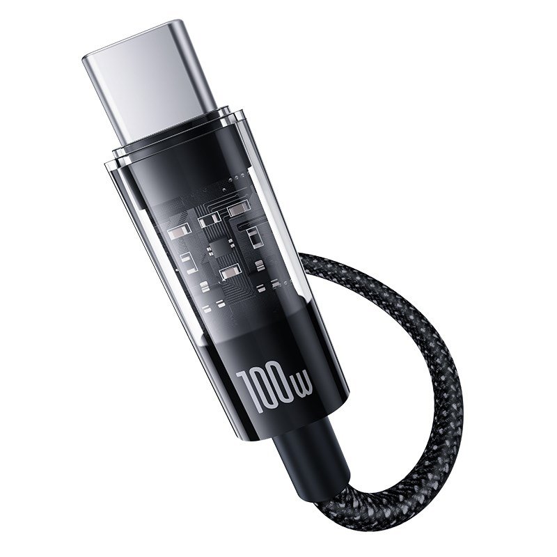 Baseus Gem USB C til USB C hurtigopladningskabel 1 m 100 W Sort #3
