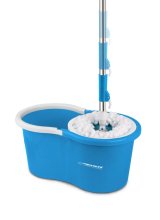 Mop with Bucket Esperanza EHS005 Bl Hvid Mikrofiber #4