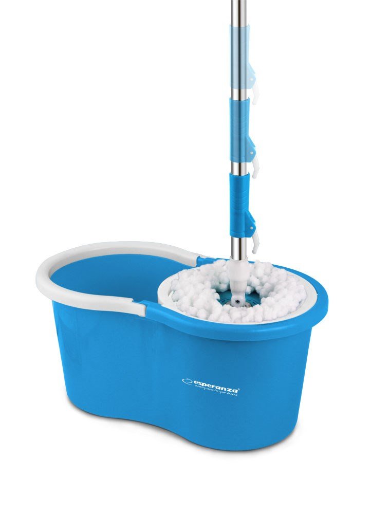 Mop with Bucket Esperanza EHS005 Bl Hvid Mikrofiber #4