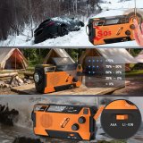 Extralink RADIO AWARYJNE SOLARNE Z KORBKA DYNAMO POWERBANK 4000MAH Z LATARKA SOS SR-4000 B�rbar Analog Sort, Orange #37