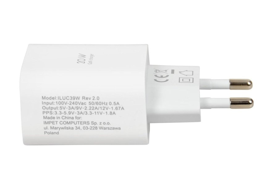 iBox ILUC39W oplader til mobil enhed Universel Hvid Vekselstrm Hurtig opladning Indendrs #5