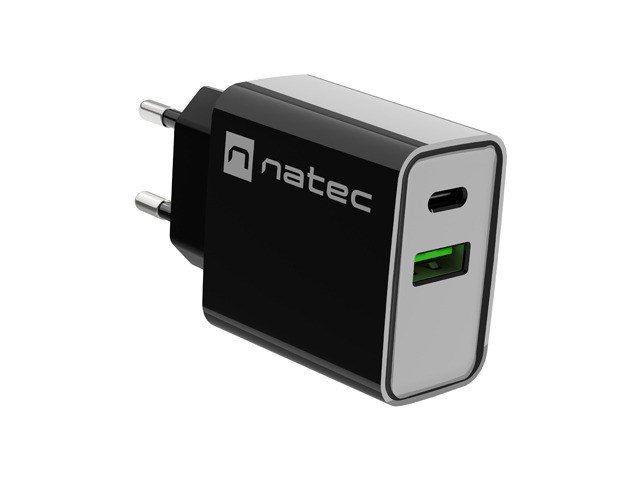 NATEC NETVRK OPLADER RIBERA USB-A+USB-C 20W PD #1