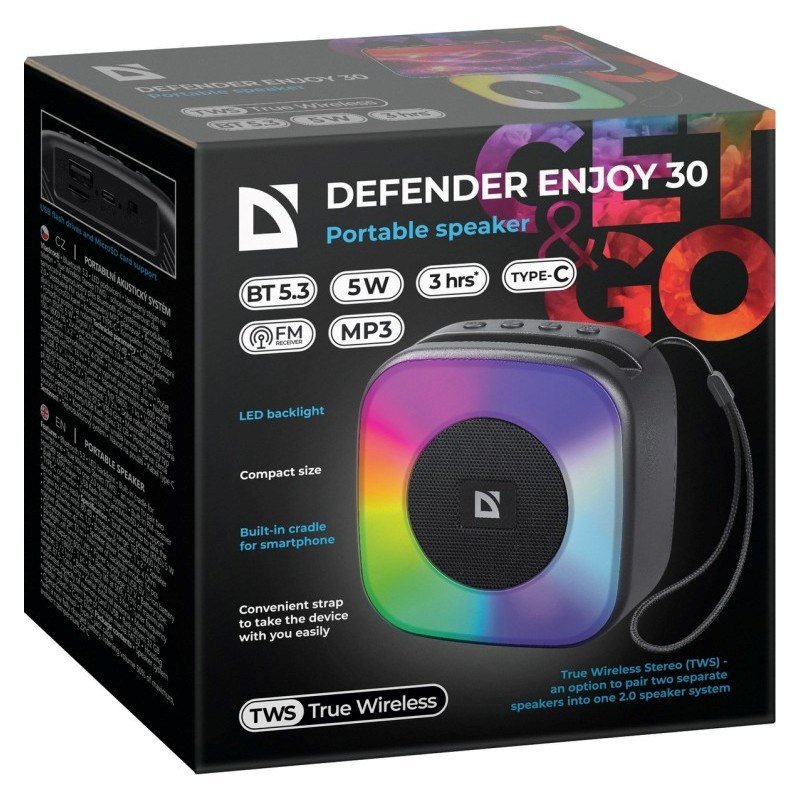 Brbare Bluetooth-hjttalere Defender 65930 Sort 5 W #6