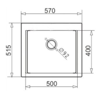Vask  PYRAMIS SIROS 57X51.5 1B sort #7