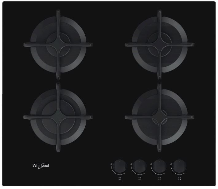 Whirlpool AKT 616/NB Sort Indbygget 60 cm Gaskomfur 4 zone(s) #1