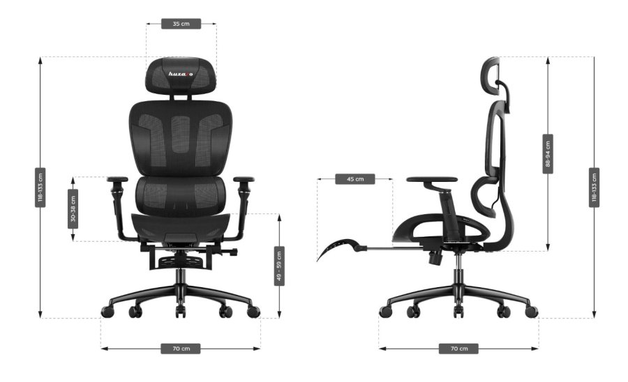 Huzaro Combat 7.9 Sort gaming-stol #16
