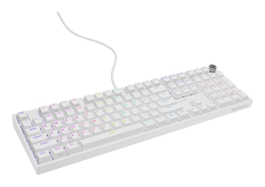 KLAWIATURA DLA GRACZY GENESIS THOR 404 US PODWIETLENIE RGB MECHANICZNA BIAA OUTEMU PEACH SILENT #1