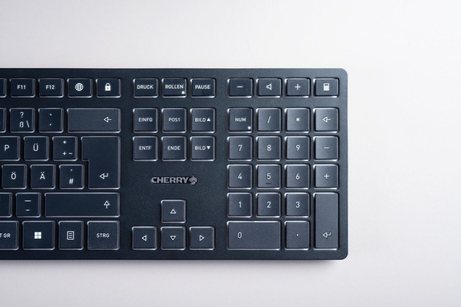 CHERRY KW 9100 SLIM tastatur Universel RF trdls + Bluetooth QWERTZ Tysk Sort #17