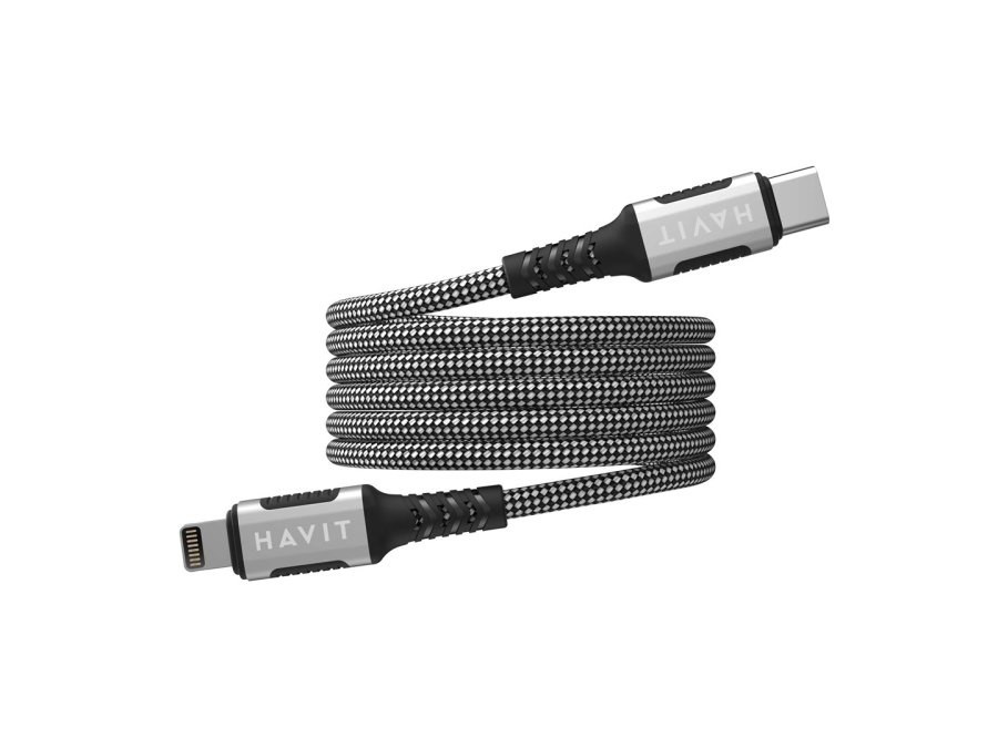 Havit CB6298 - Magnetisk USB type C-Lightning-kabel, 1 m (sort) #1
