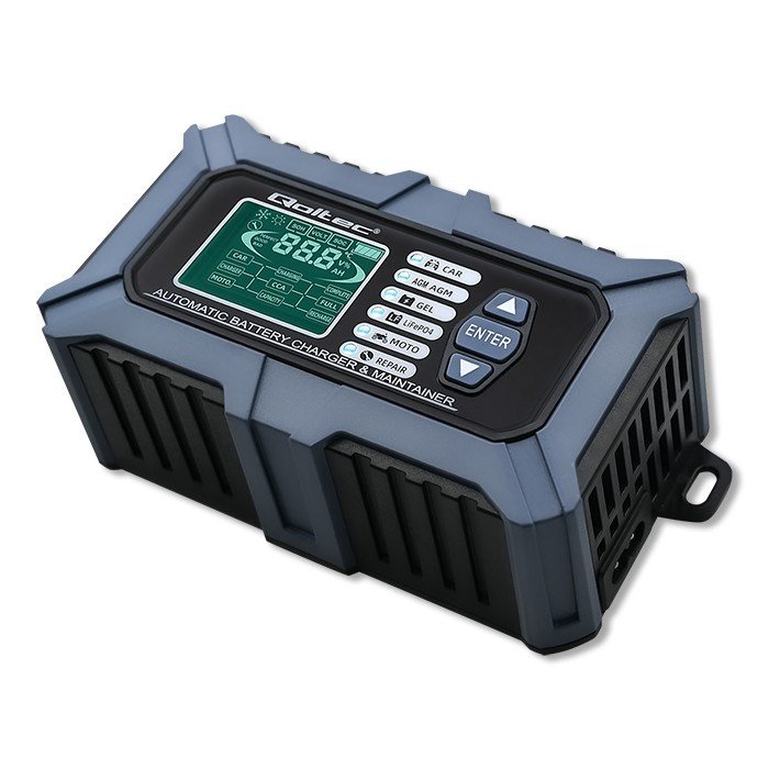 Qoltec 52488 Intelligent mikroprocessorbaseret oplader med batteritester og reparationsfunktion 12V | 6A | LCD | Batterioplader til AGM LiFePO4 GEL batterier #9